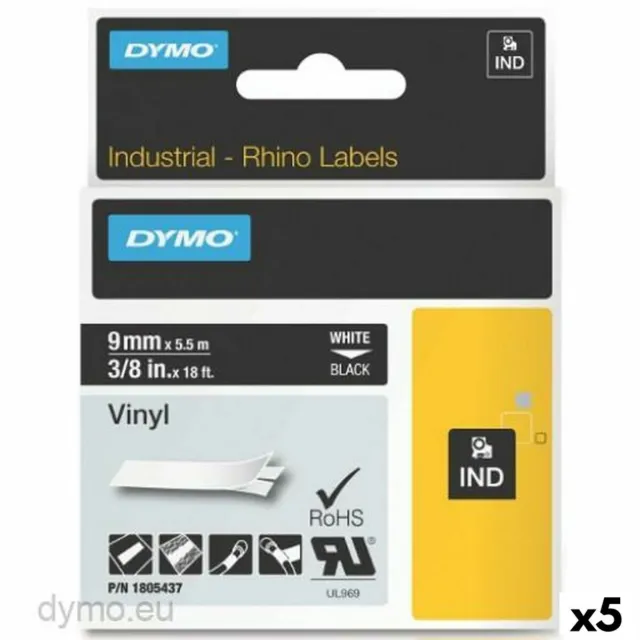 Band Dymo ID1-9 Vinyl 5,5 m [5 Stück]