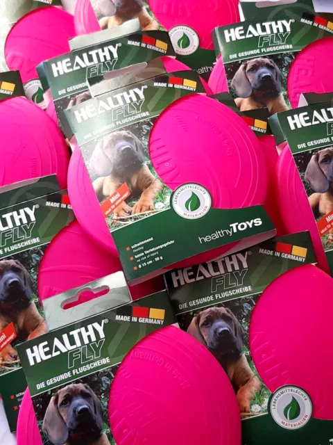 Frisbee für Hunde Frisbeescheibe Healthy Fly flexibel KEINE Kanten NEONPINK 15cm