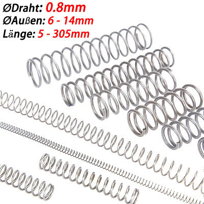2mm Durchmesser Druckfedern Slinky Metall Druckfeder mm Länge Edelstahl Length : 100mm Length Draht X 18mm Out Durchmesser X 60-150 