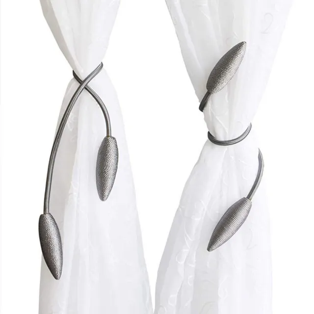 Beautiful Curtain Holder tieback color GREY for Home Decor Set of 2 no