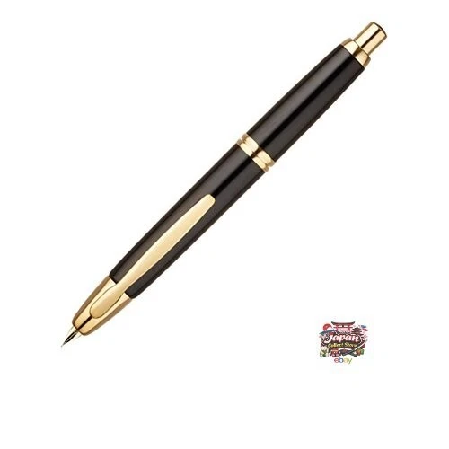 Stylo Plume Aurora 88K à Piston – Plume Or 14 Carats, Noir Et Capuchon Argenté, Occasion Fonctionnel