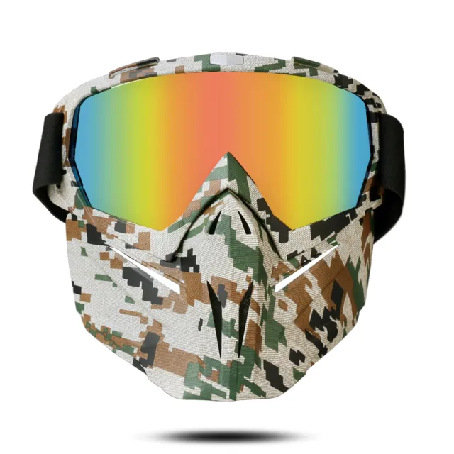 Winter Snow Eyewear Sport Goggles Detachable Face Mask Ski Snowboard UV Glasses
