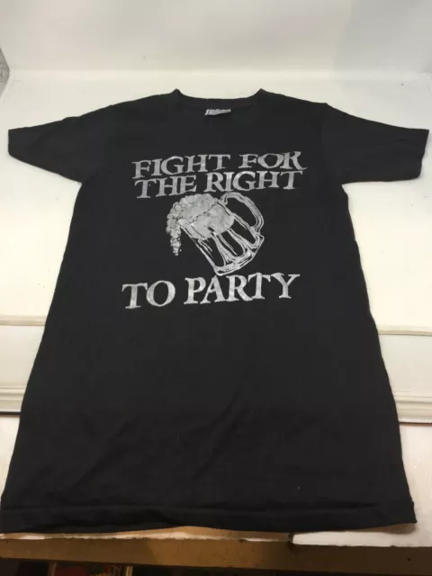 Vintage Poly Cotten T Shirt 80’s Beastie Boys Fight For The Right To Party Small