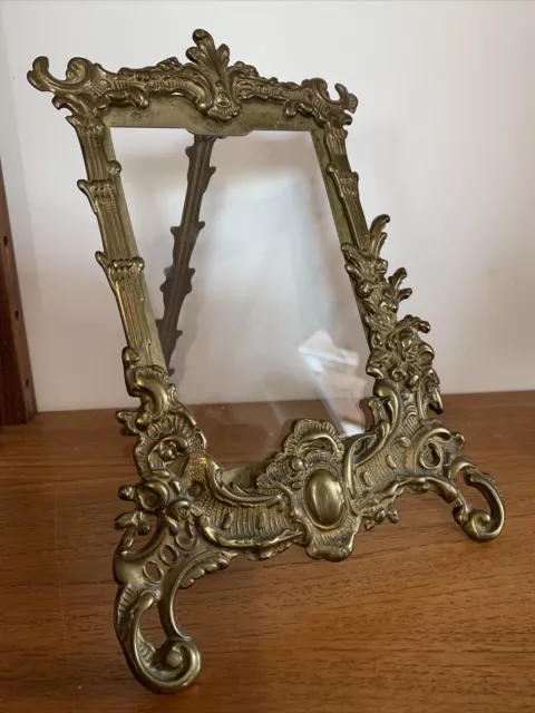 Vintage Antique Gorgeous Rococo Brass French Photo Frame
