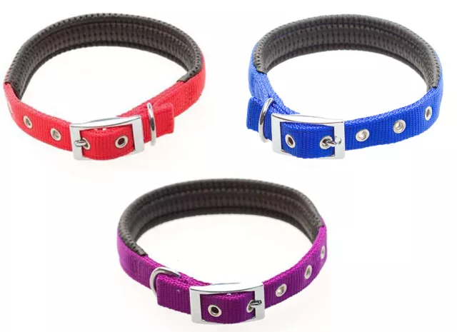 3 x 50cmL 2.5cmW Working Stockman Nylon Foam Padded DOG COLLAR Webbing