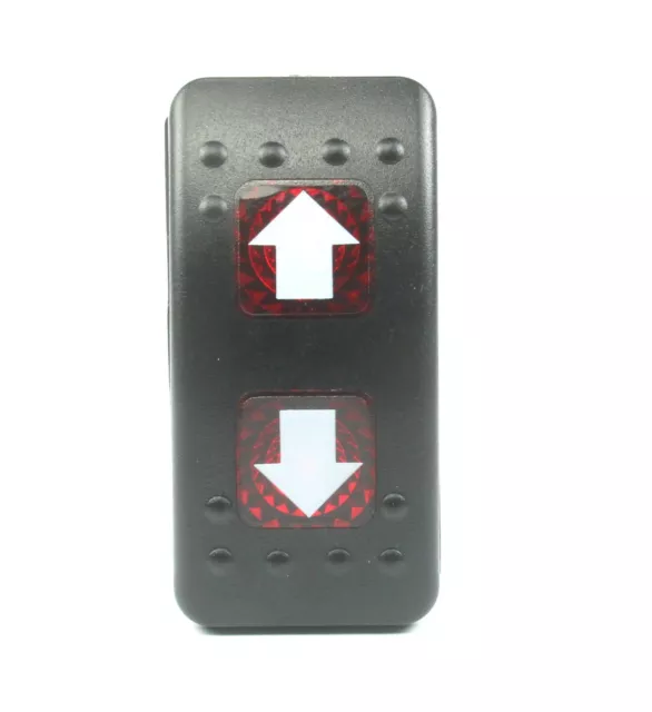 Illuminated Red W/Arrows Dpdt 12v 20A 7pin Rocker Switch for Linear 2