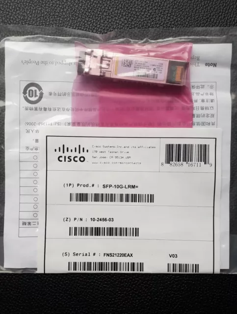 CISCO  SFP-10G-LRM 10GBase-LRM Transceiver MMF (BRAND NEW SEALED)