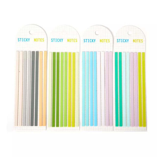 160Pcs Macaroon Color Long Sticky Note Transparent Tabs Flags Stickers Extrem#ID