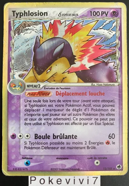 Carte Pokemon TYPHLOSION 12/101 Holo Bloc EX Ile des Dragons FR