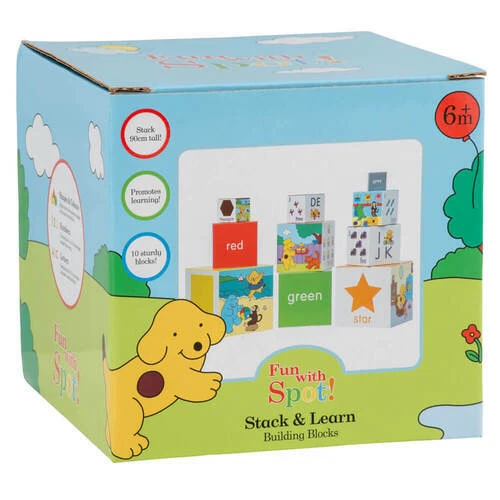 Spot the Dog Coated Paperboard Made Easy Clean Building Blocks For Ages 6mos +