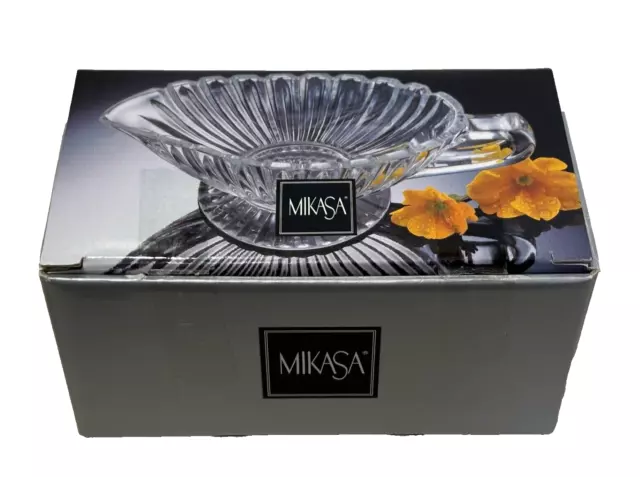 Mikasa Royal Suite Dressing/Sauce Gravy Boat 6" BRAND NEW IN BOX JAPAN CRYSTAL