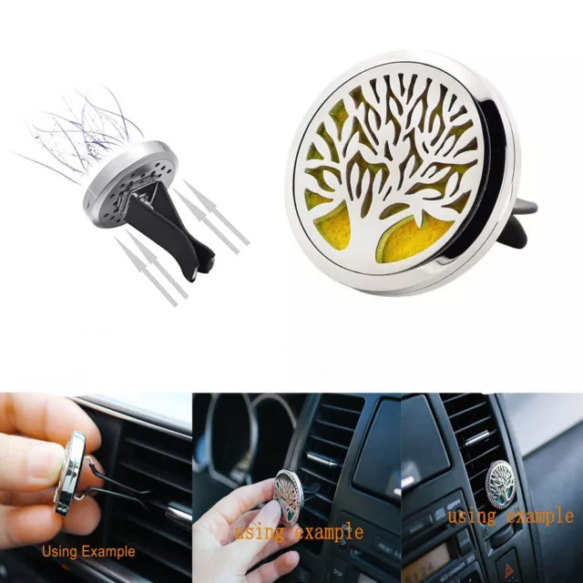 35MMCar Air Vent Clip Aromatherapy Essential Diffuser Steel Freshener  Fragrance 3