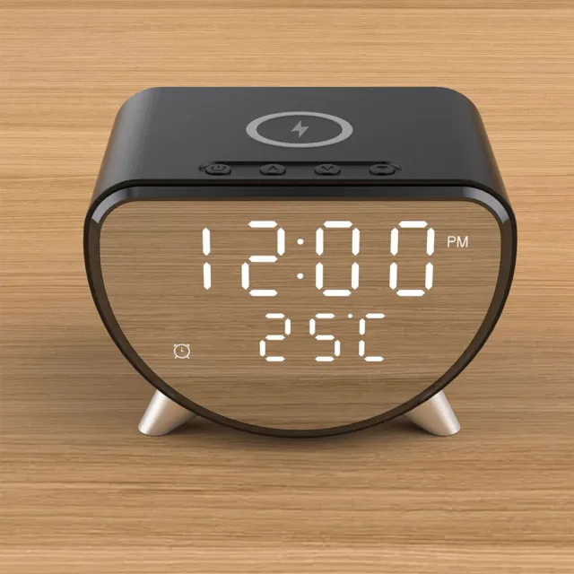 Alarm Clock With Wireless Charging Designed For 3-in-1 Wireless Charger