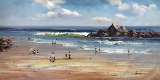 Beach View,Ocean,Original Oil Painting by Jason,   122 x 61 cm