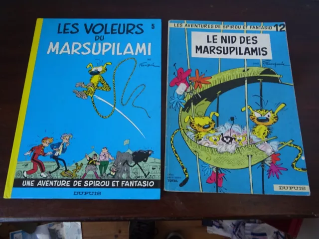 Lot de 2 albums Le Nid des Marsipulamis , les voleurs du Marsipulami