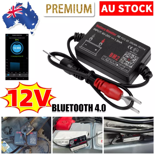 Bluetooth 4.0 12V Battery Monitor Voltage Tester Meter Caravan Car Vehicle BM2