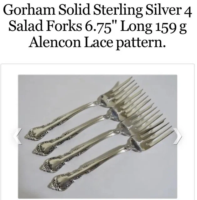 GORHAM STERLING SILVER Stocking Stuffers Gift 4 Salad Forks