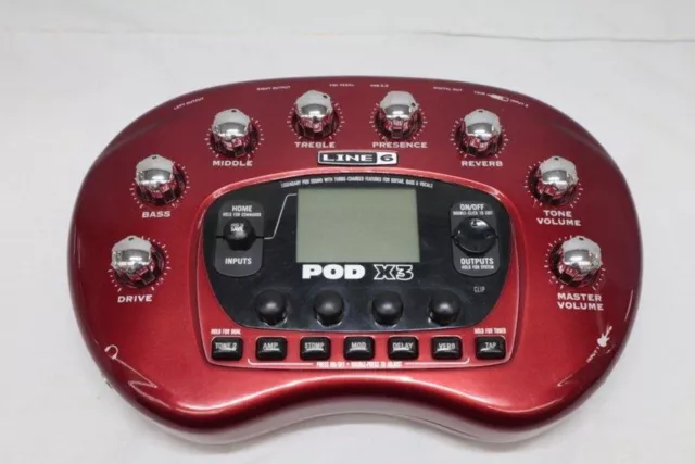 LINE6 POD X3 Multi-Effects Guitar Effect Pedal w/Power Cable Tested