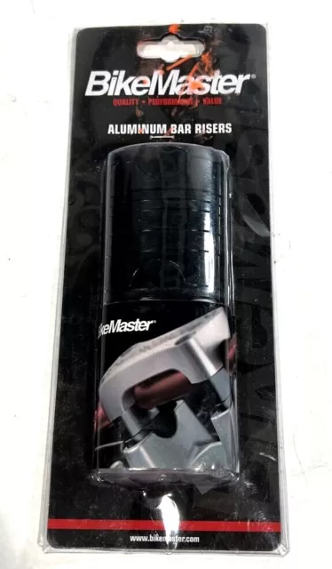 BikeMaster Handlebar Risers 1" Bars, Black YC-206BLK