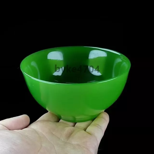 Natural Green jade Chinese Handmade Small Exquisite Bowl Cup