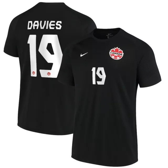 Team Canada Soccer 2021/22 Black Alternate Alphonso Davies Player Replica Jersey