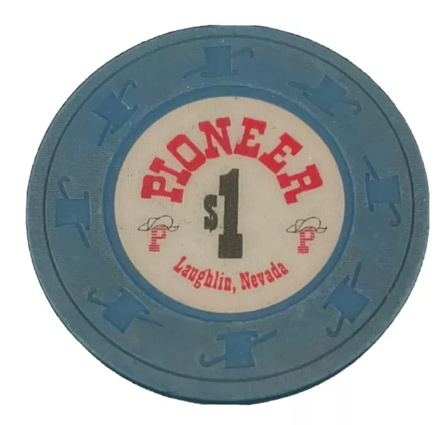 Pioneer Hotel Casino poker chip $1.00 Dollar Laughlin Nevada Token Colorado Club