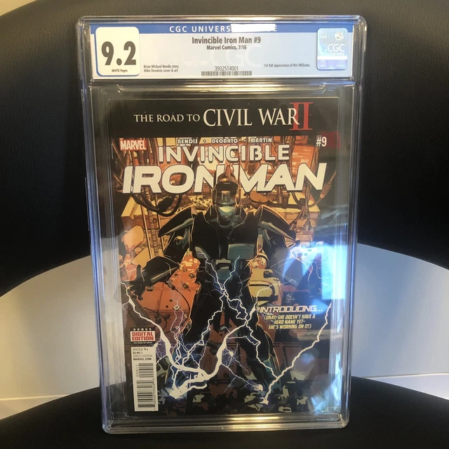 Invincible Iron Man #9 CGC 9.2 - 1st Riri Williams (Ironheart) - 🔥🔥🔥❤️