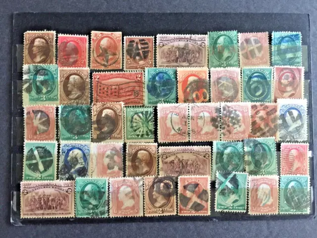 US STAMPS Awesome Lot of Early 1800's Reg. Issue & Commem. Many w/Fancy Cancels