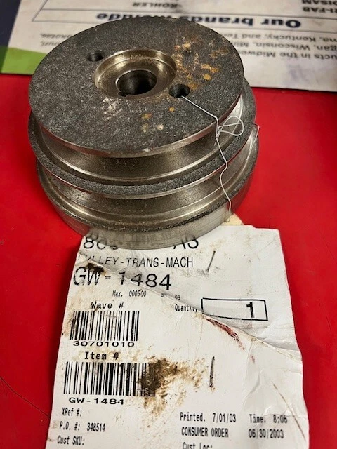 OEM Troy-Bilt Horse Rear Tine Tiller Double Drive Pulley GW-2107 - Open Box