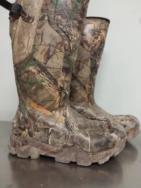 WOLVERINE MEN'S INSULATED Rubber Hunting Tall Boots Realtree Xtra Size ...