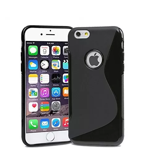 Pour Iphone 4  / 5 / 6 / 7 Coque Gel Silicone S-Line  - NOIR