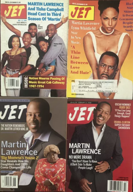Martin Lawrence 1994-2008 JET Magazine Lot of 4 Tisha Campbell /Martin TV Show