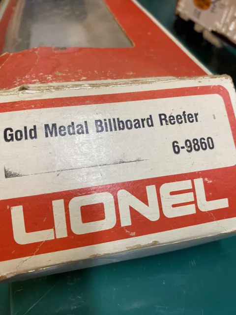 ✅ Vintage Lionel 6-9860 Gold Medal Flour Billboard Reefer Car O Gauge Box