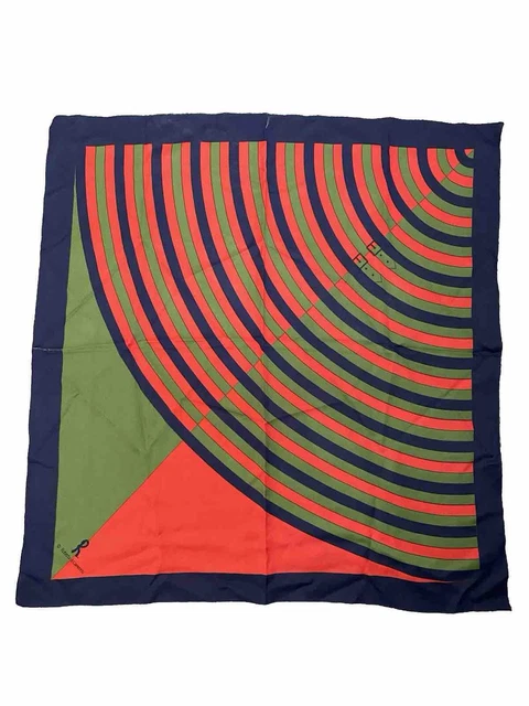 Foulard Vintage ROBERTA DI CAMERINO En Soie 100% - Dimensions 85x86 Cm, Multicolore, Occasion