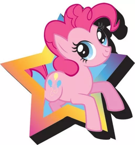 My Little Pony Pinkie Pie Animated Character Image 3-D Die-Cut Magnet NEW UNUSED