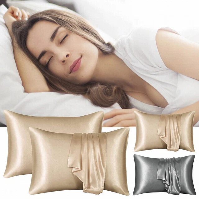 Juego de fundas de almohada de satén Flourish fundas de almohada sedosas para cabello y piel sin cremalleras