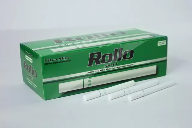 Rollo Ultra Slim 'Green Menthol' Filter Tubes (200 count) - 600