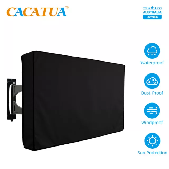 4 Sizes TV Cover Outdoor Patio Dustproof Waterproof 600D Television Protector