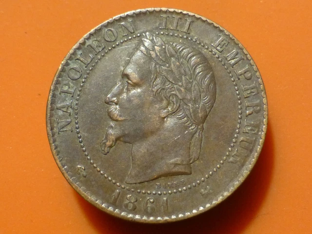 2 Centimes - Napoleon Iii - 1861 K (Provisoire) - Rare & Rare Qualite Ttb/Ttb+ !