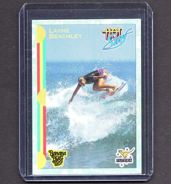 LAYNE BEACHLEY 1993 Futera Hot Surf Surfing Rookie RC Card #45 Mint PSA