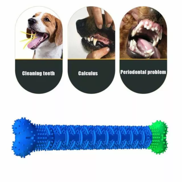 1/2X Pet Love Dog Toothbrush Drew Brush Bone Shape Toy Chew Dental Care Toy 2024 2