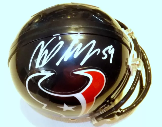 WHITNEY MERCILUS Houston Texans Autographed Mini Helmet including BDS COA #2879