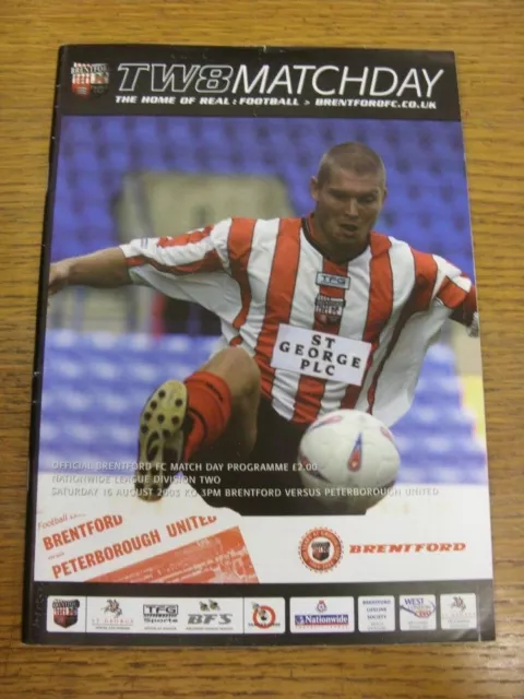 16/08/2003 Brentford v Peterborough United  (Light Crease). Condition: if no pre