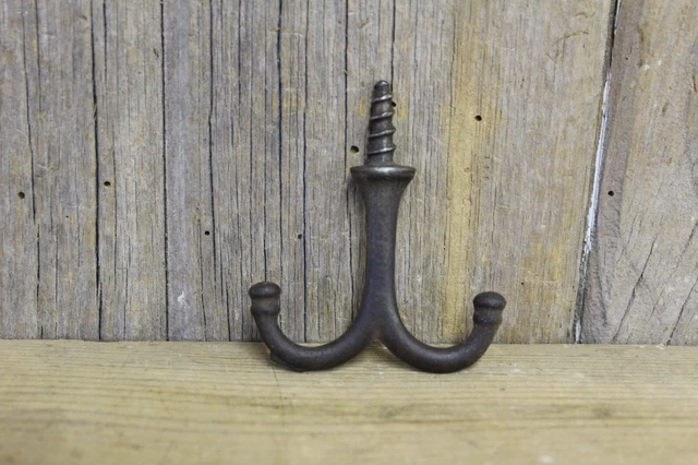 Antique Cast Iron Hook for Coat or Hat Farmhouse Plant or Lamp Hook