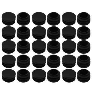 DealMux plastica Tavola Rotonda Gamba della Sedia Piedi del Tubo del Tubo di Inserimento Blanking Tappo 62 millimetri Dia 8 PCS Nero 