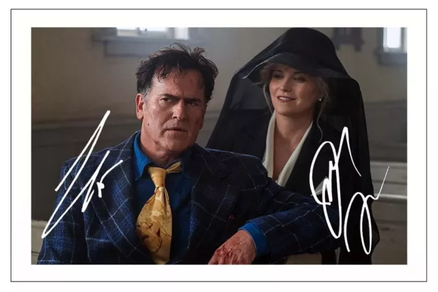 Bruce Campbell & Lucy Lawless Ash Vs Evil Dead Autograph Signed Photo Print