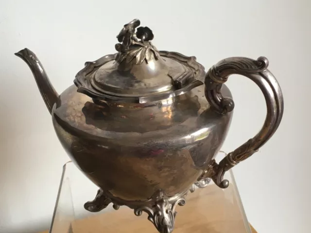 Antique James Dixon & Sons Sheffield Hallmarked Solid Silver Large Teapot 1882