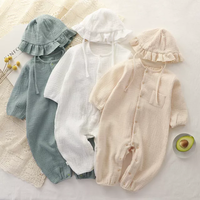Infant Newborn Baby Jumpsuit Clothes Long Sleeve Cotton Kids Romper for Boy Girl