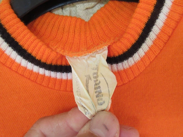 Maillot Cycliste Vintage BIC Années 70 – Orange – Taille 1 – État Top