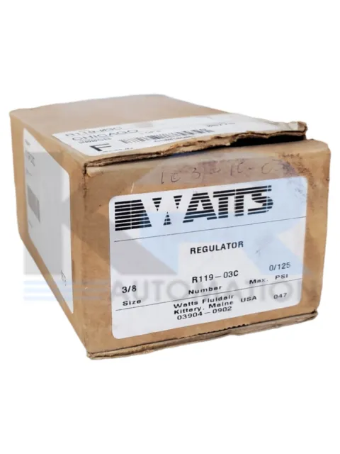 NEW Watts R119-03C Air Pressure Regulator 0-125PSI 3/8" T-Handle 110SCFM